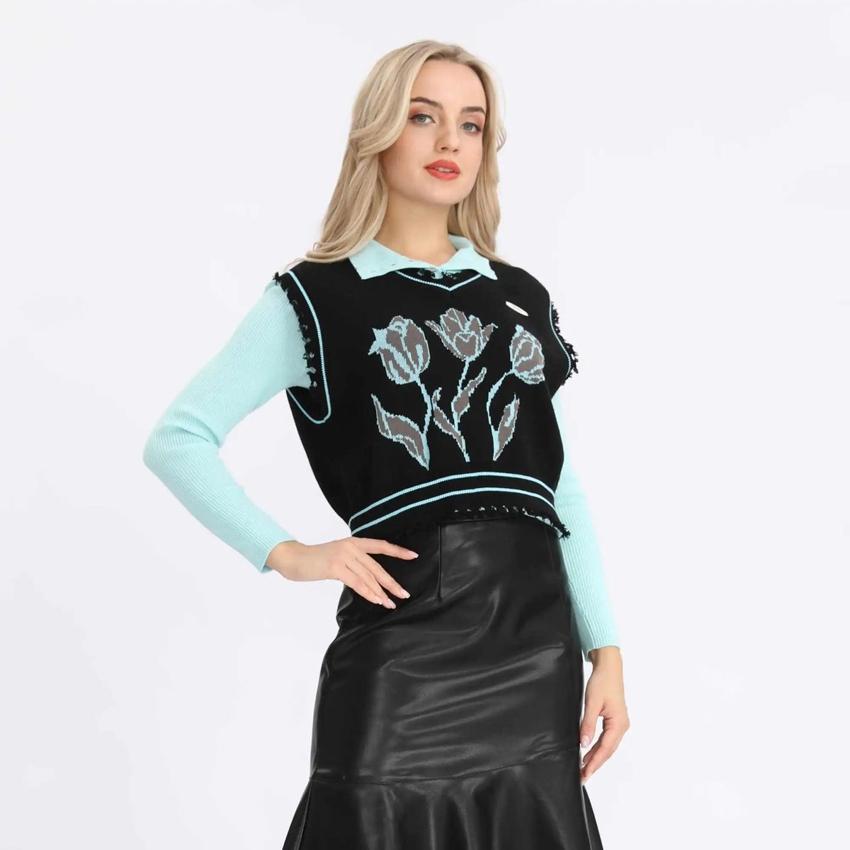 Fashion Waistcoat For Women S Black S,45.5,98,, Image