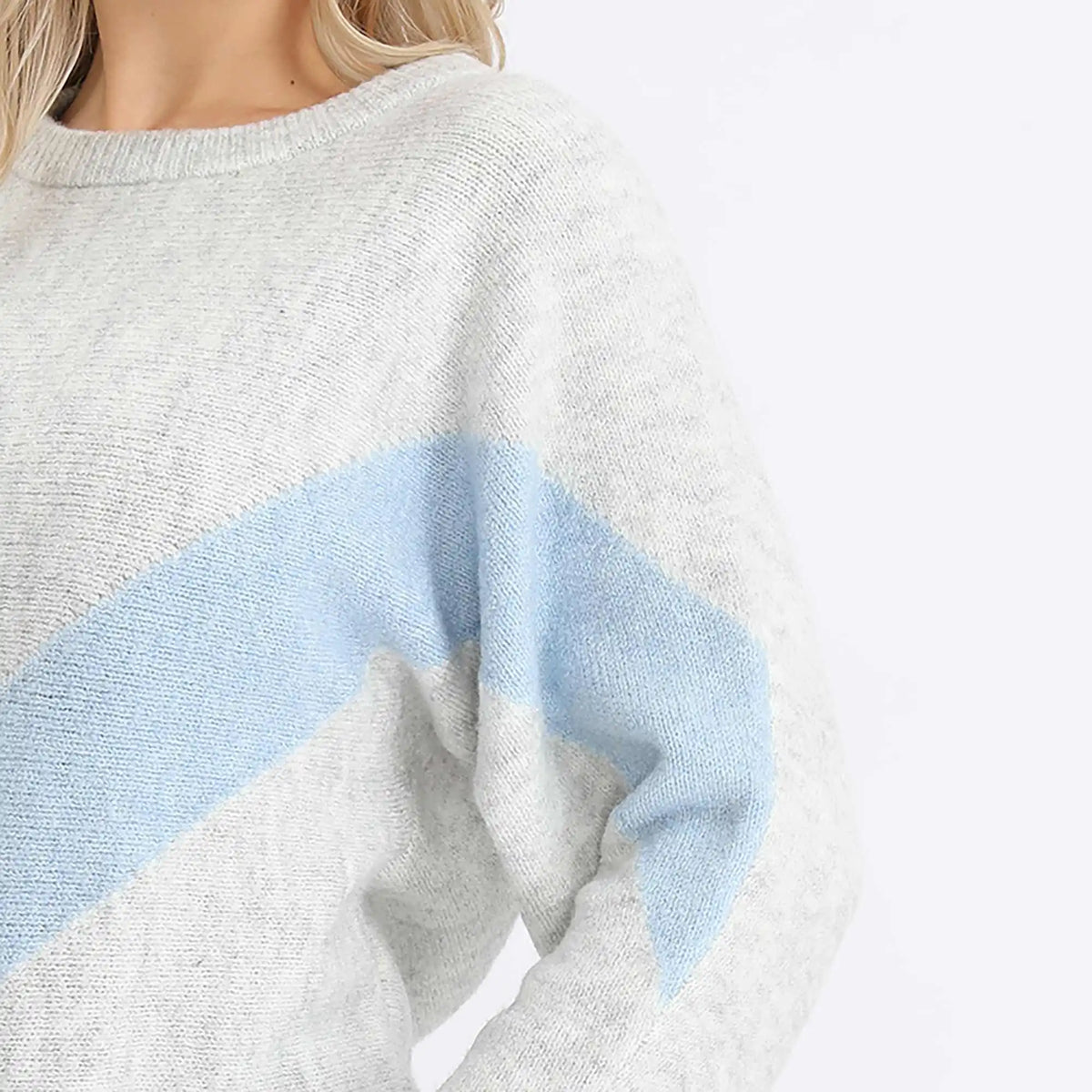 Color-Blocked Fashion Sweater For Women