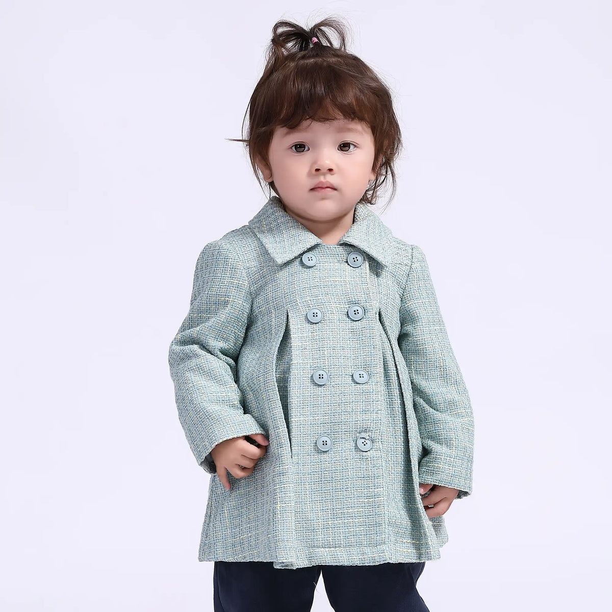 Checked Casual Jacket for Babies Girls