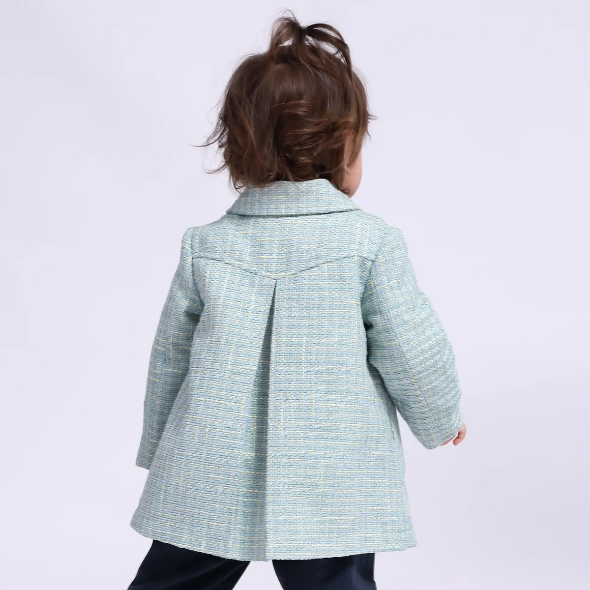 Checked Casual Jacket for Babies Girls