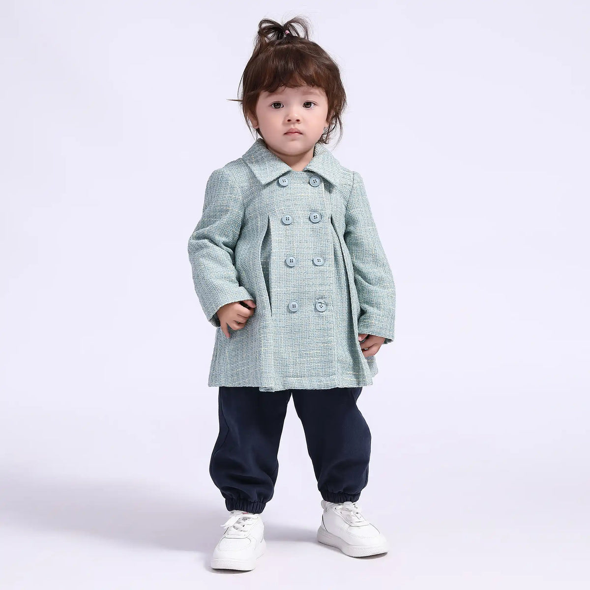 Checked Casual Jacket for Babies Girls