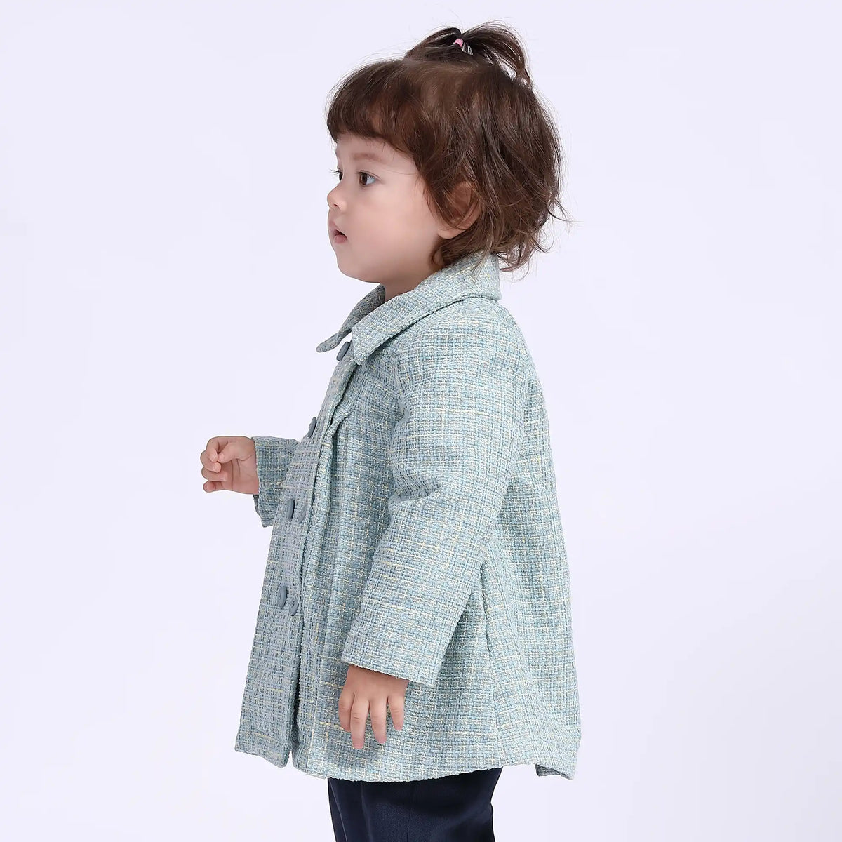 Checked Casual Jacket for Babies Girls