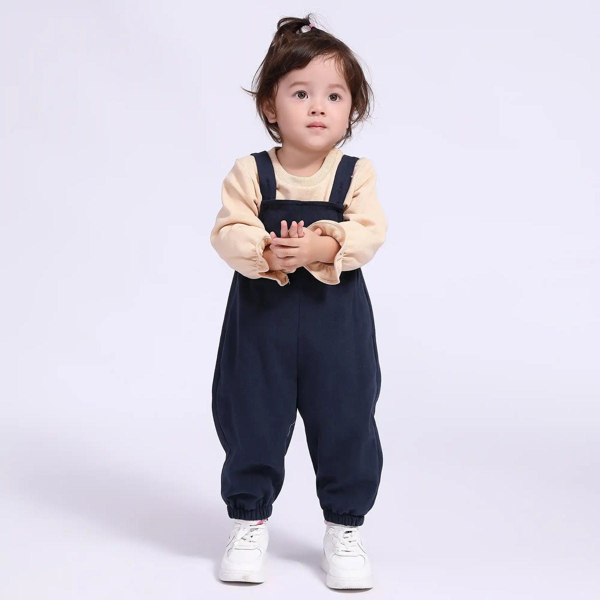 Plain Casual Overalls for Babies Girls 66 | 6-9M Navy 66 | 6-9M,56,,,52,39.7,60 Image