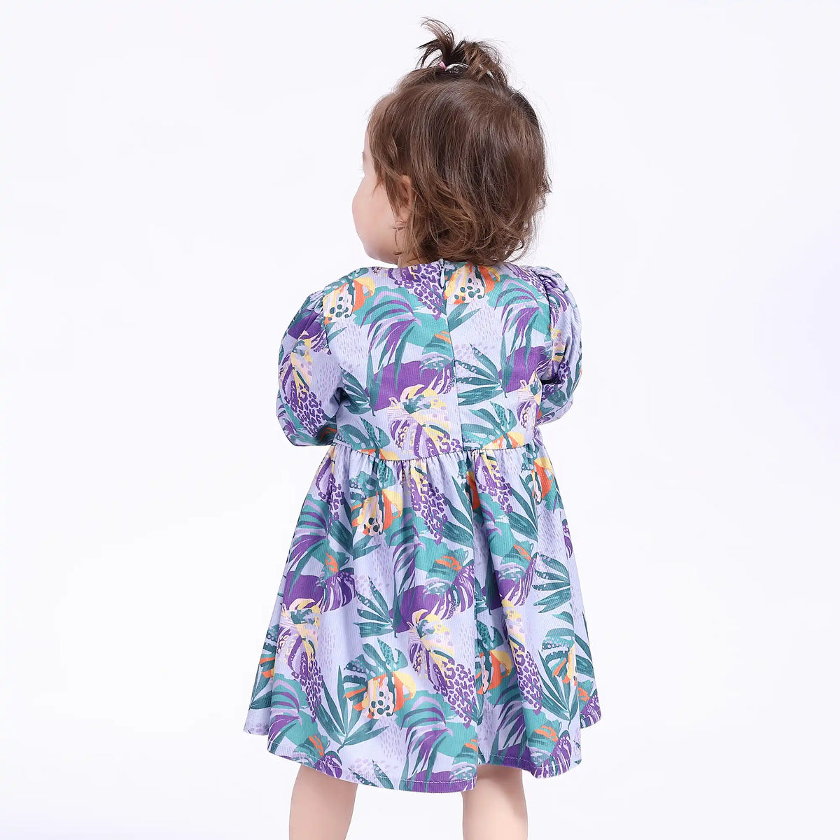 Leaves Casual Dress for Babies Girls