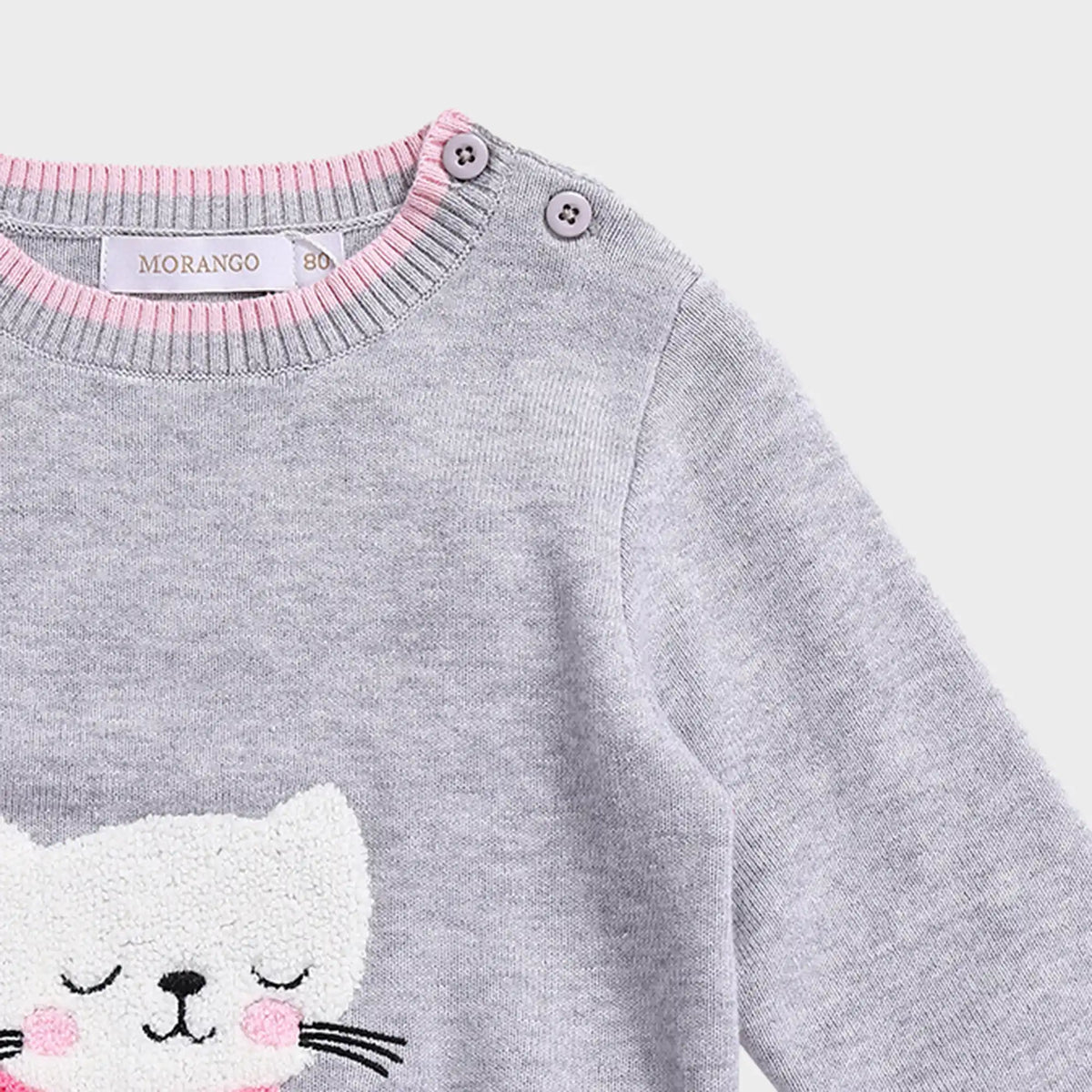 Embroidery Casual Sweater for Babies Girls