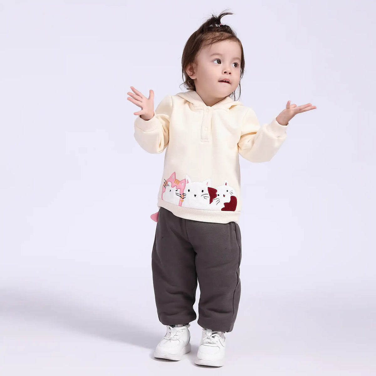 Ankle-Tied Casual Pants for Babies Girls Image