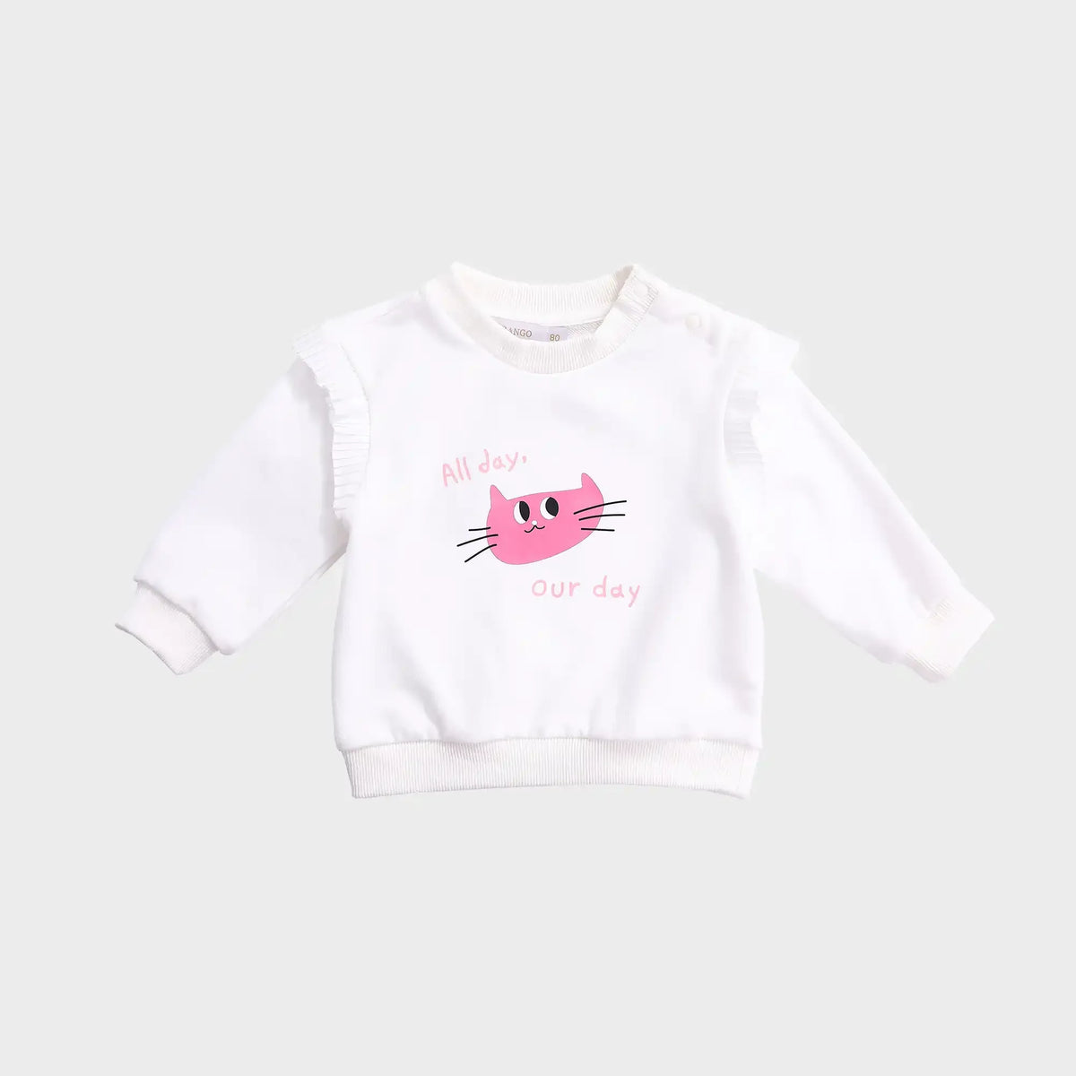 printed casual pullover for babies girls image