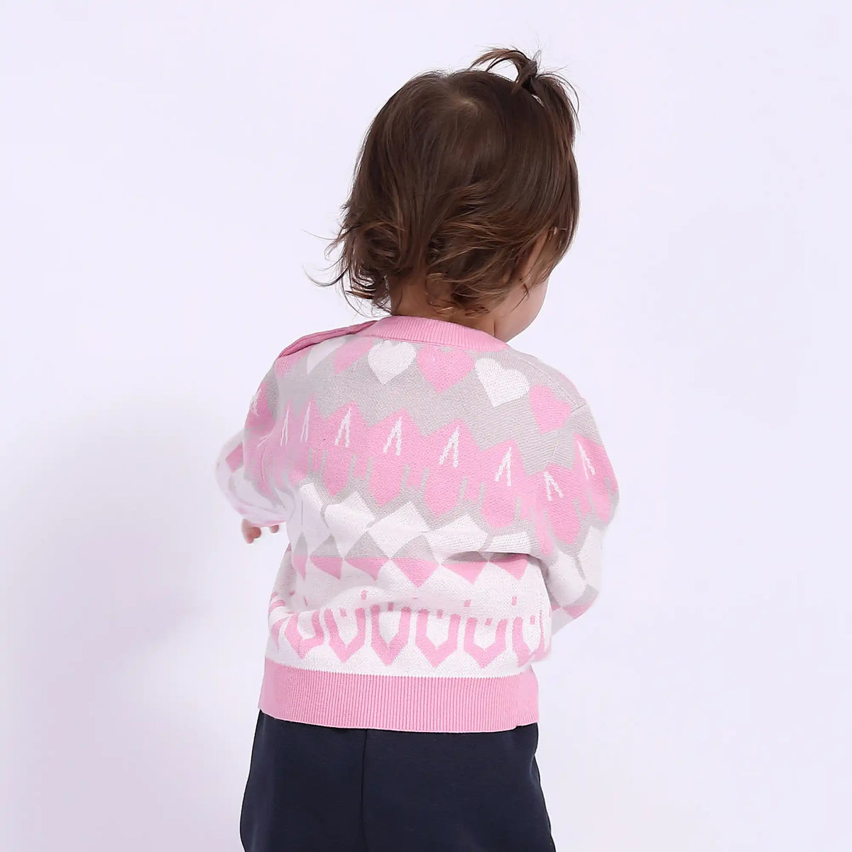 Color-Blocked Casual Sweater for Babies Girls