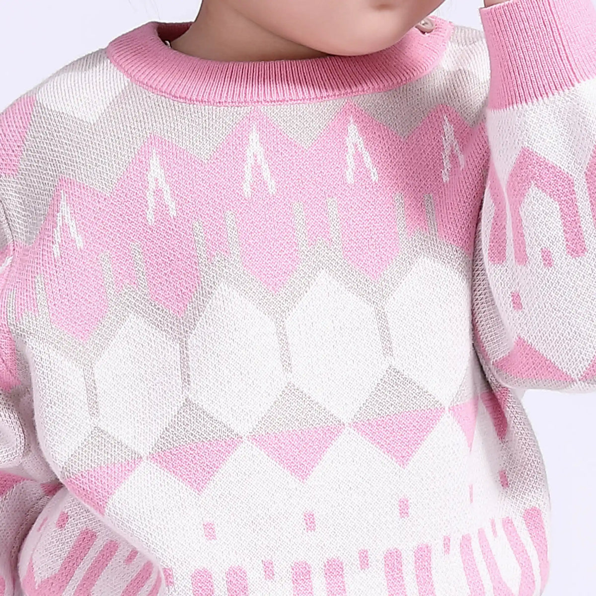 Color-Blocked Casual Sweater for Babies Girls