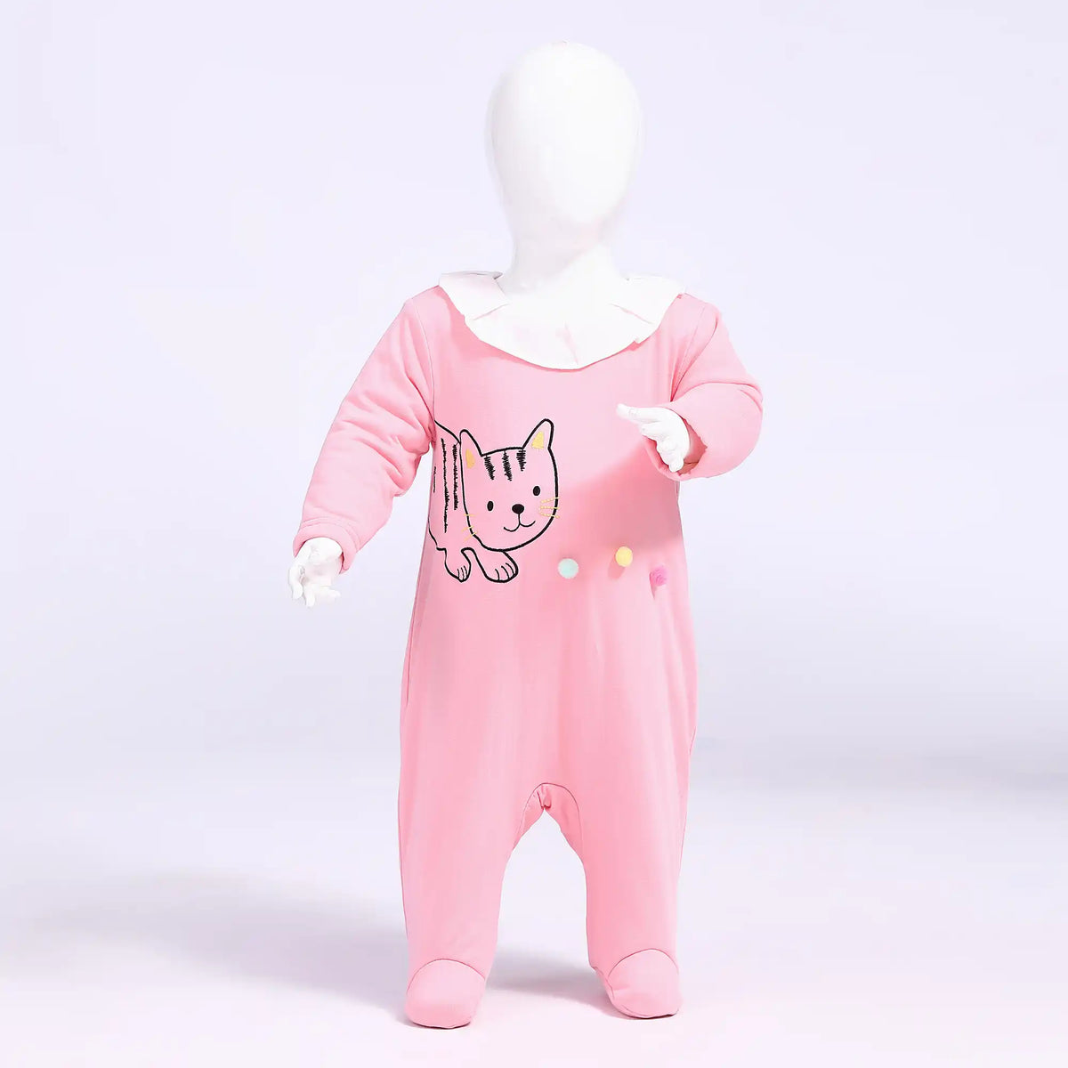 Embroidery Comfort Romper for Babies Girls 66 | 6-9M Pink 66 | 6-9M,58,60,25,,,68 Image