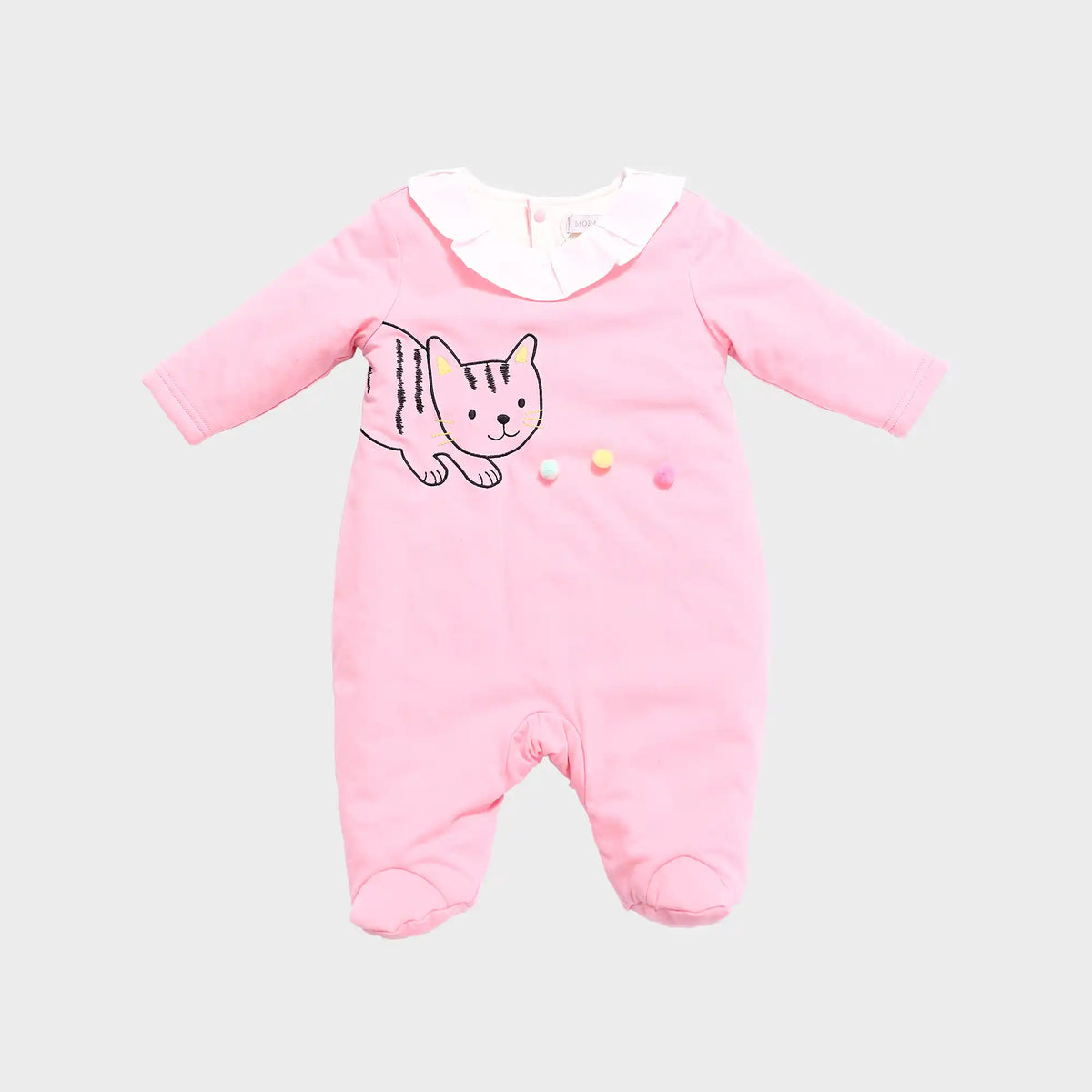 Embroidery Comfort Romper for Babies Girls 52 | 0-3M Pink 52 | 0-3M,53,56,21,,,64 Image