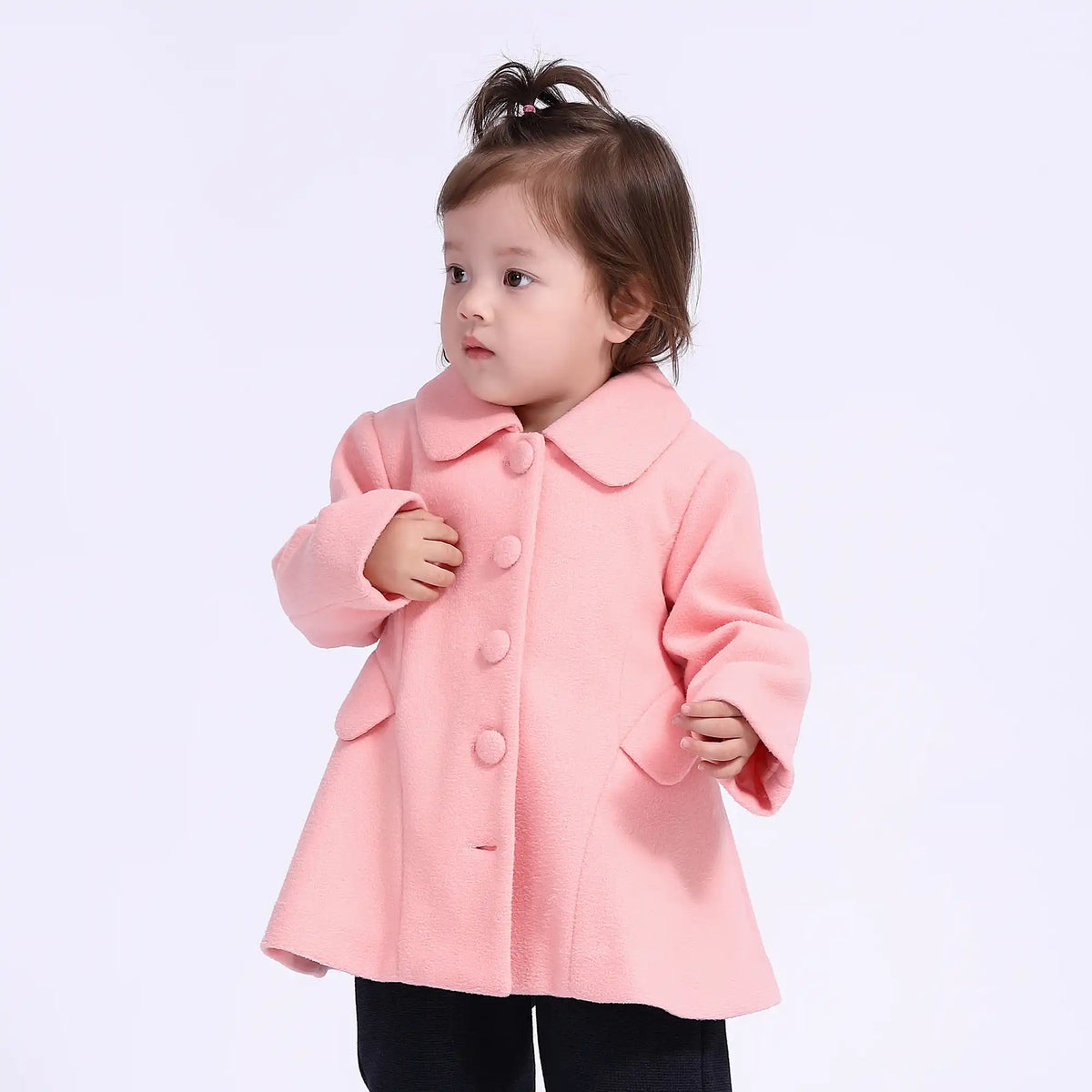 plain casual jacket for babies girls image