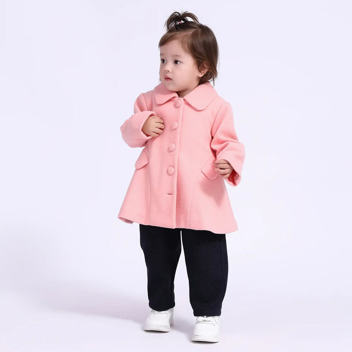 plain casual jacket for babies girls image