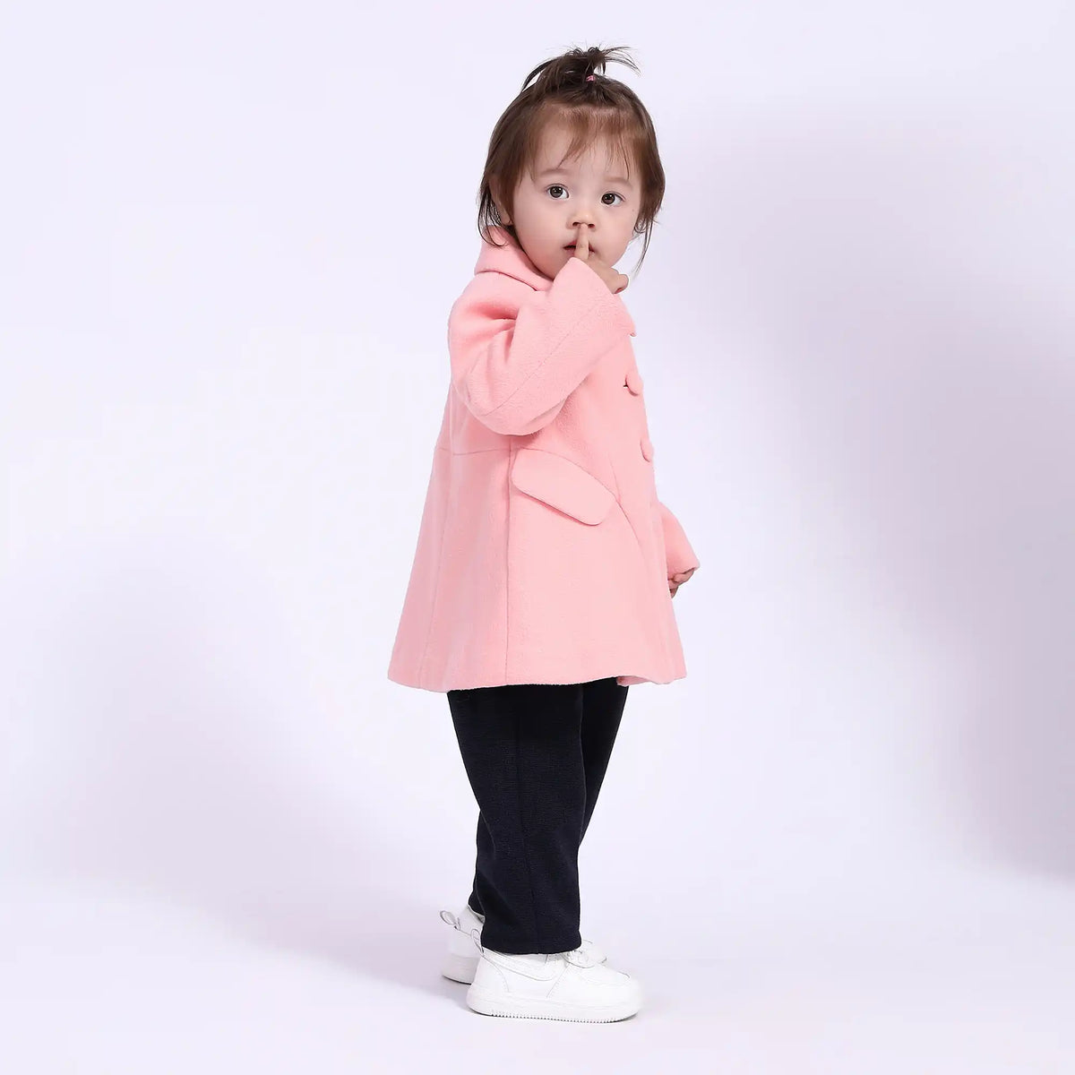 plain casual jacket for babies girls image