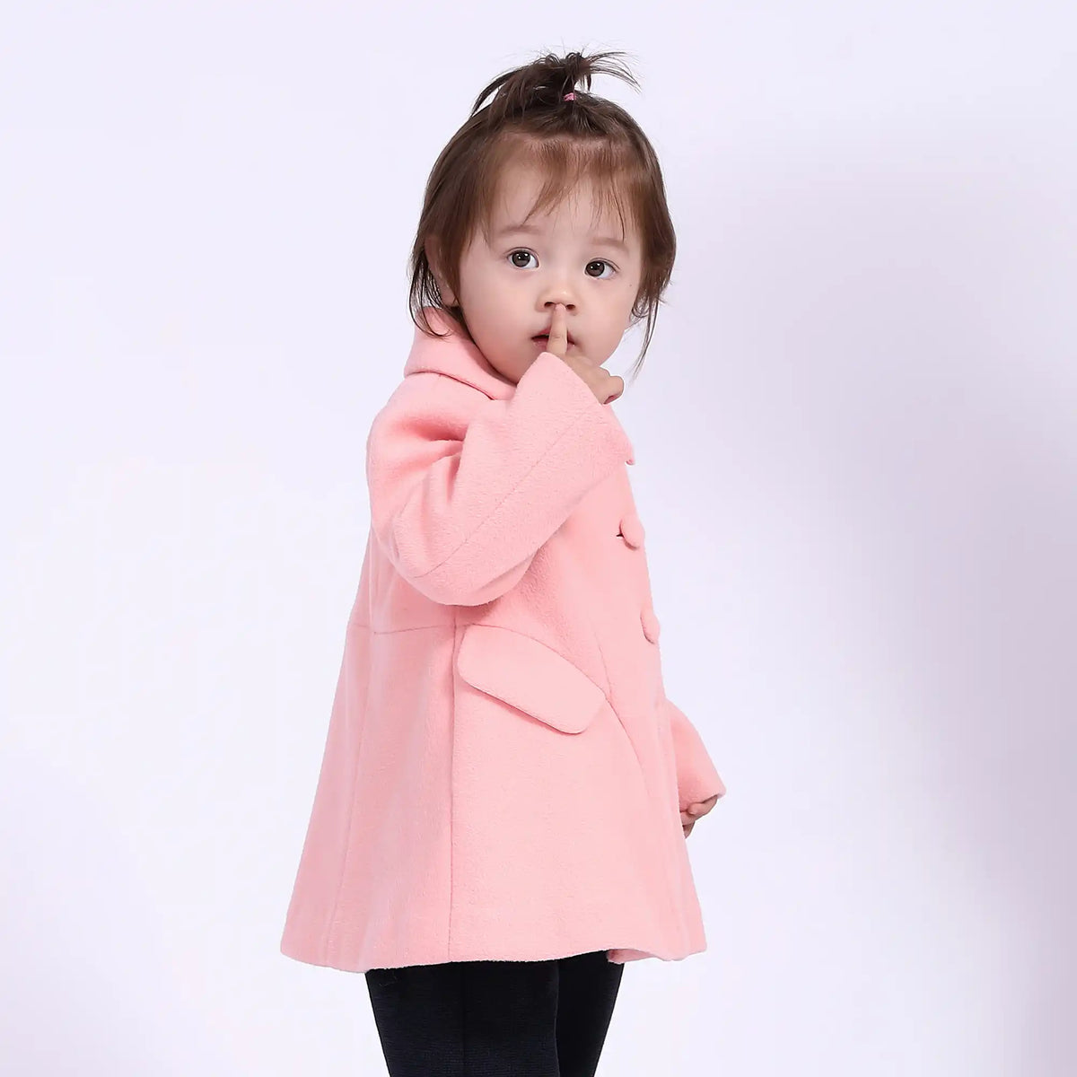 plain casual jacket for babies girls image