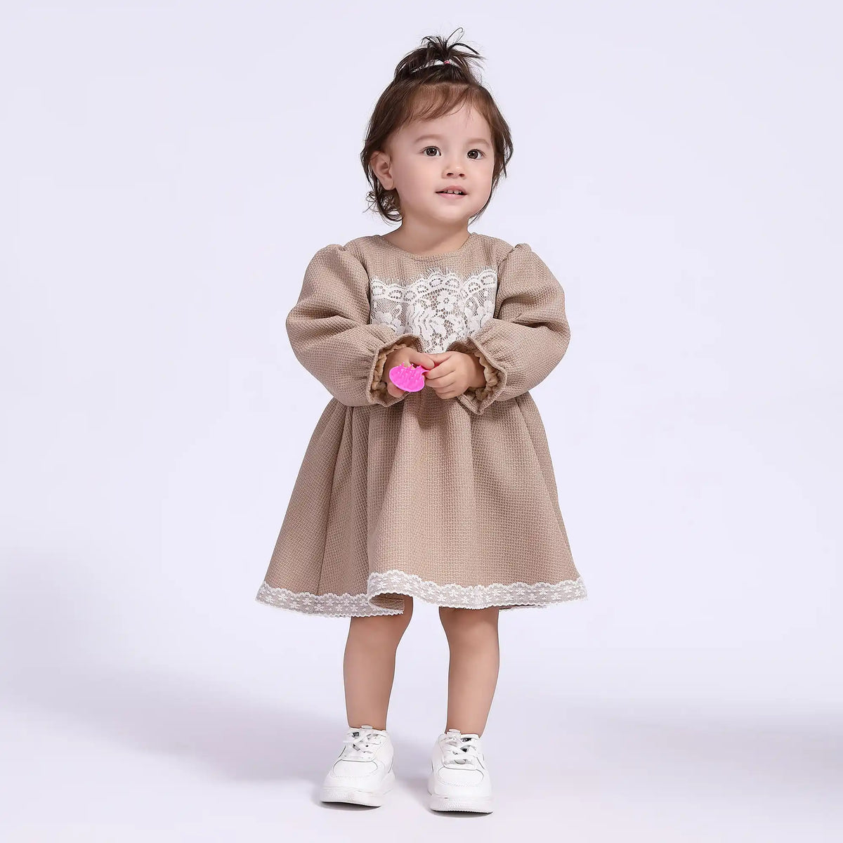 Laced Casual Dress for Babies Girls