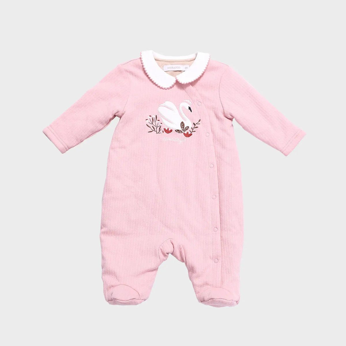 Embroidery Comfort Romper for Babies Girls 52 | 0-3M Bean Pink 52 | 0-3M,53,56,21,,,64 Image