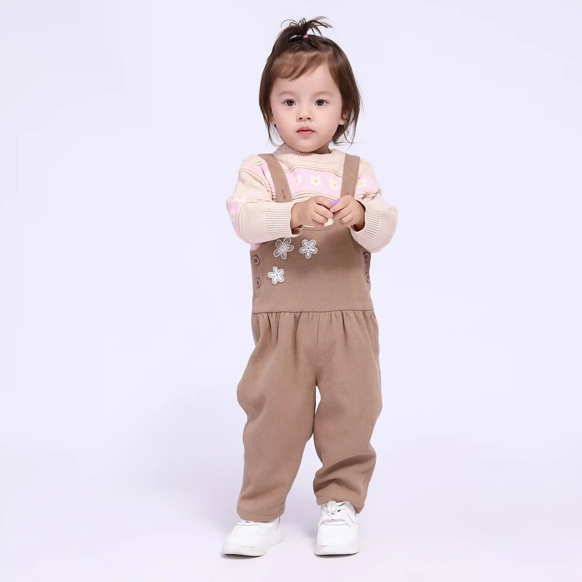 casual overalls for babies girls image