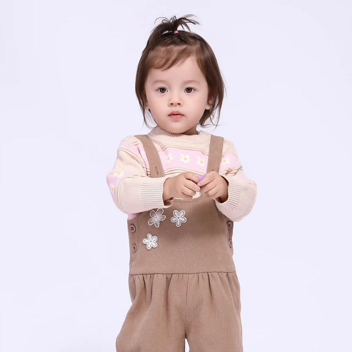 casual overalls for babies girls image