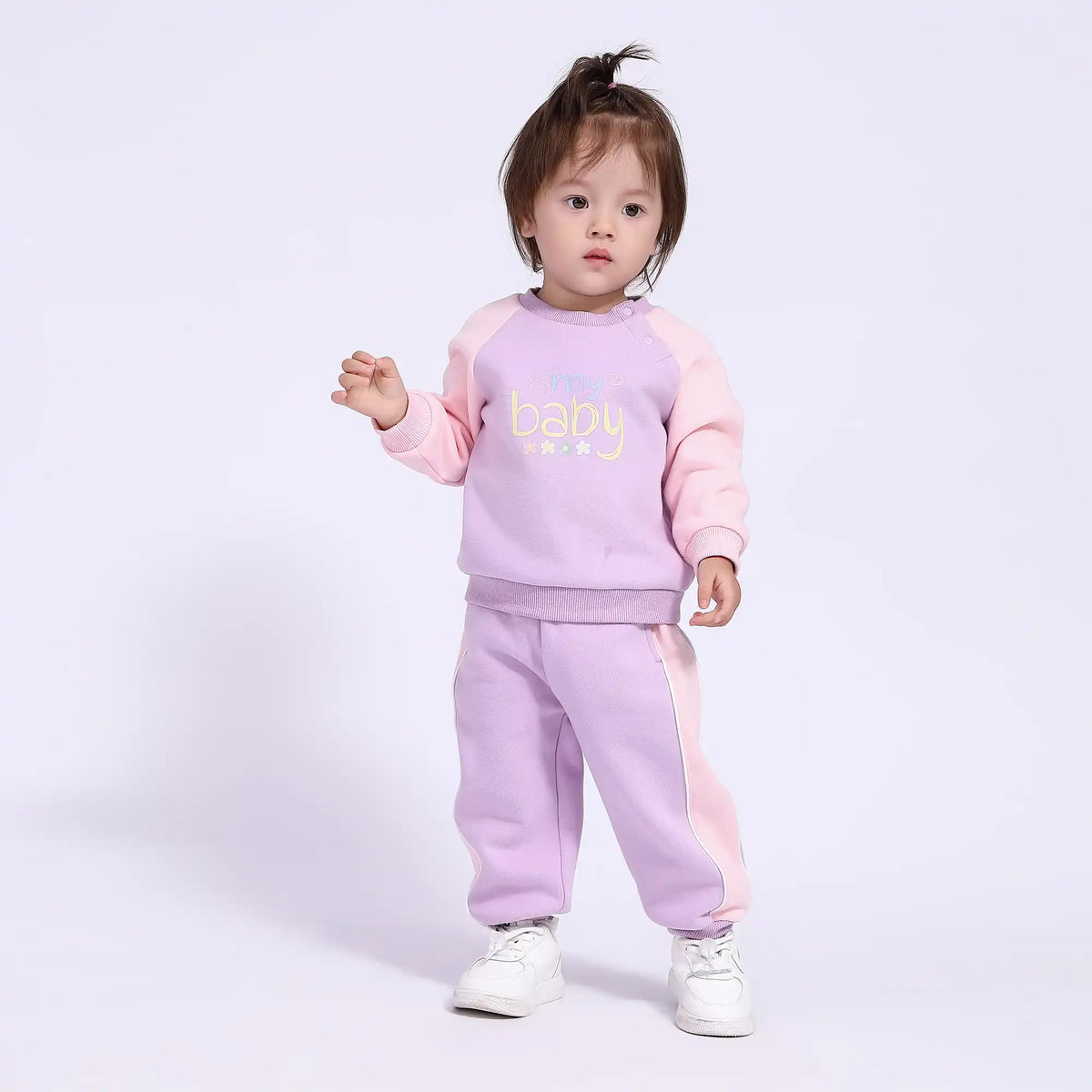 Ankle-Tied Basic Pants for Babies Girls Image