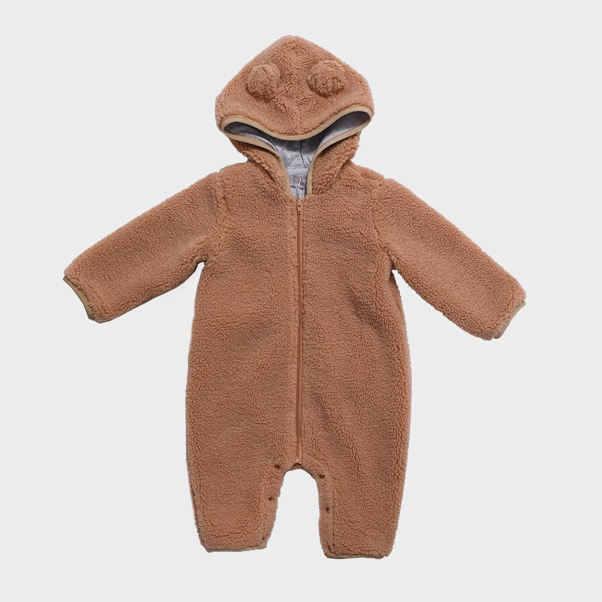 Solid Comfort Romper for Babies Girls 52 | 0-3M Khaki 52 | 0-3M,53,56,21,,,64 Image