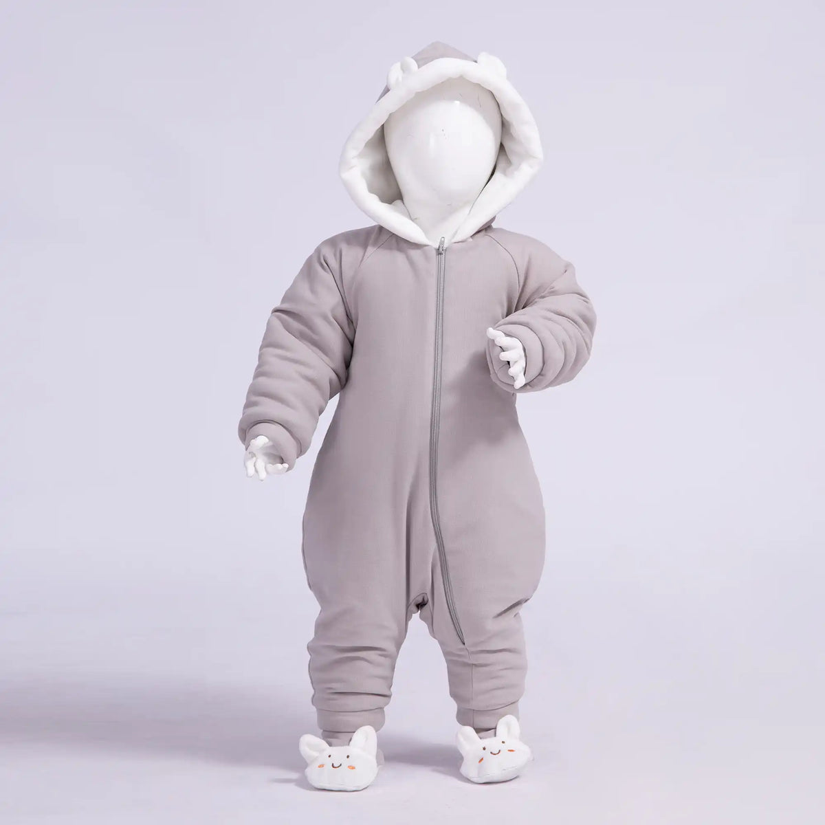 Plain Comfort Romper for Babies Girls 66 | 6-9M Gray 66 | 6-9M,58,60,32,,,68 Image