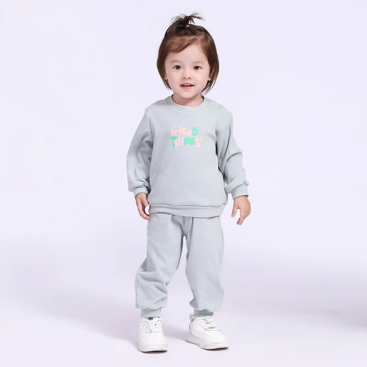 Printed Basic Pullover for Babies Girls