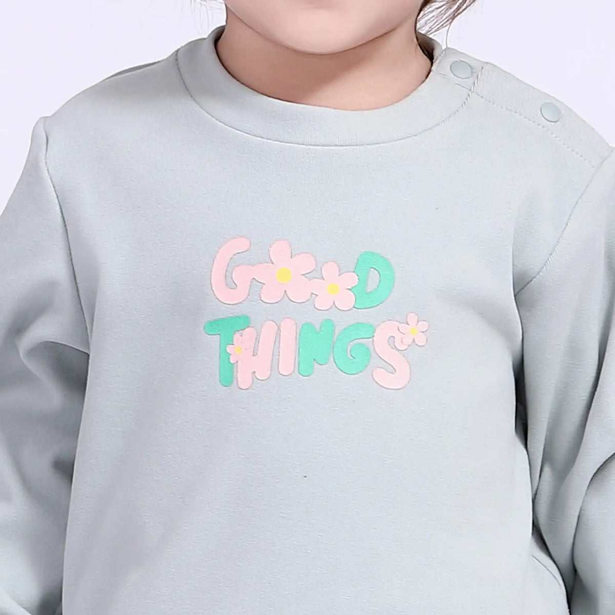 Printed Basic Pullover for Babies Girls