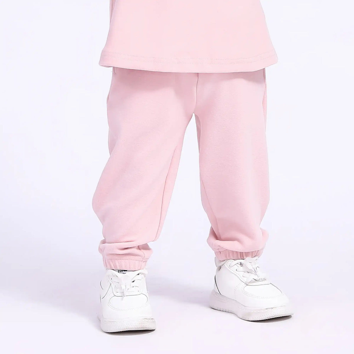 Ankle-Tied Basic Pants for Babies Girls Pink Image