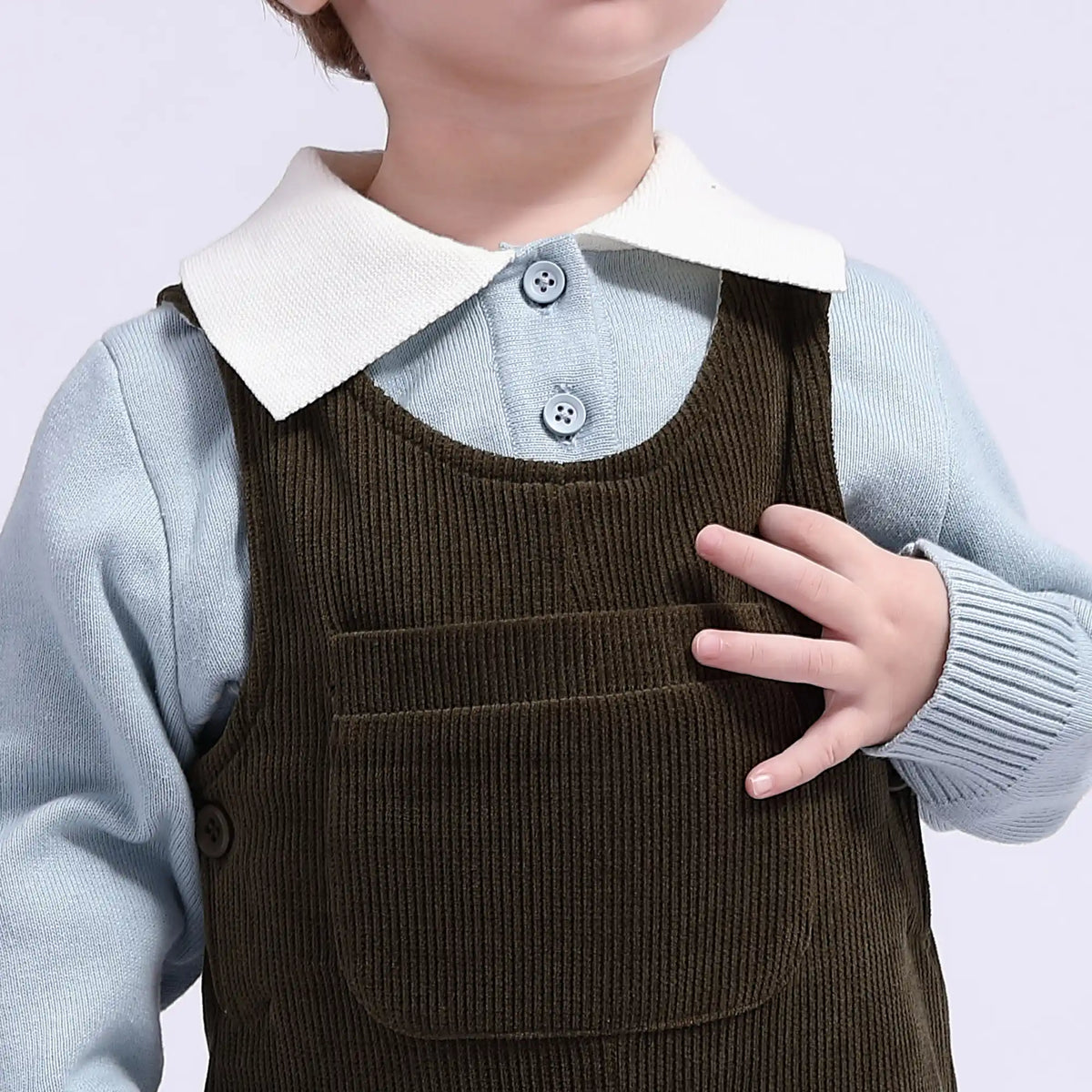 Color-Blocked Casual Sweater for Babies Boys Image