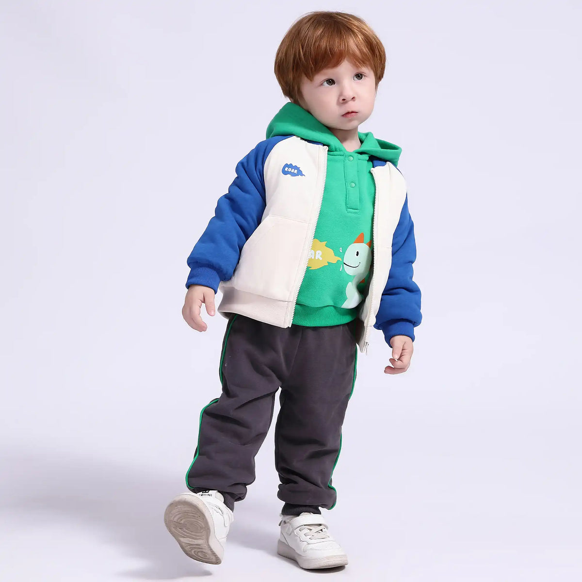 Color-Blocked Casual Jacket for Babies Boys