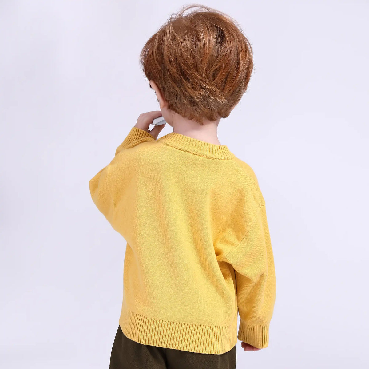 prominent print casual sweater for babies boys image