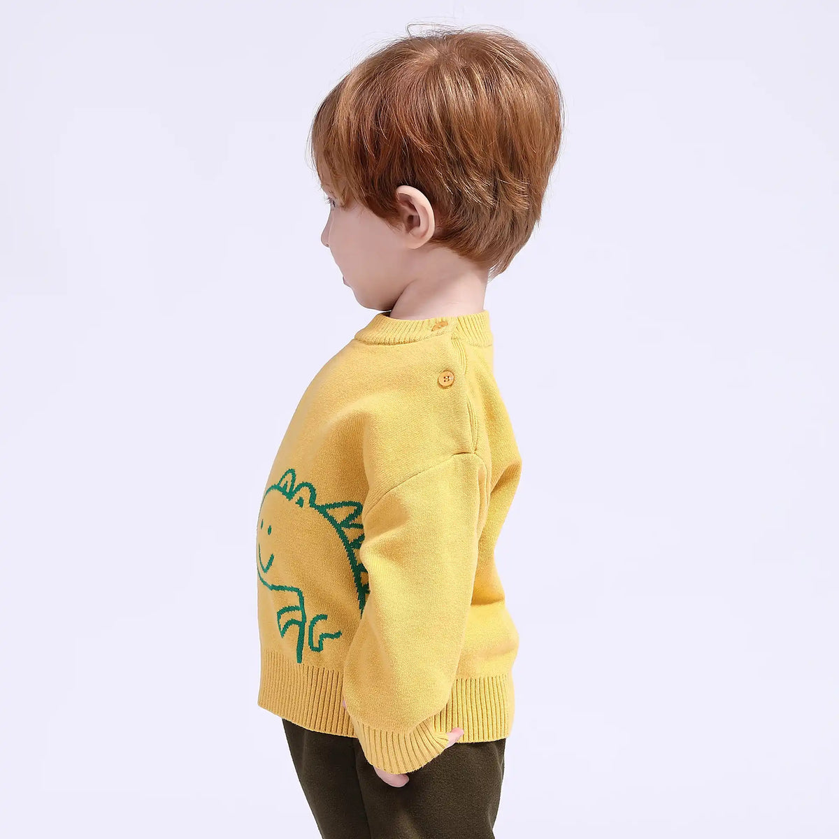 prominent print casual sweater for babies boys image