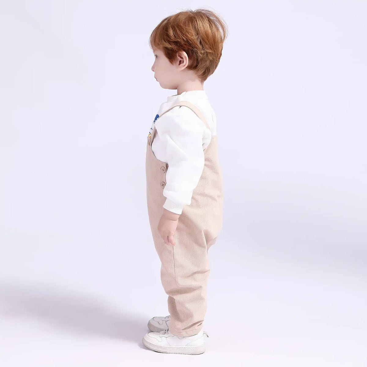 plain casual overalls for babies boys image