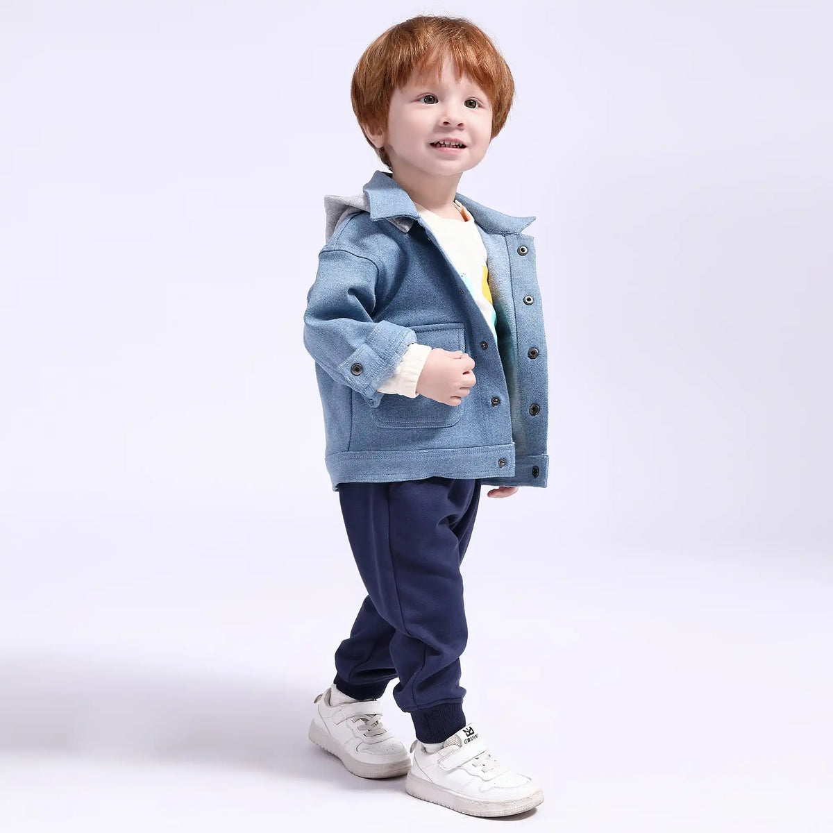 Solid Casual Jacket for Babies Boys