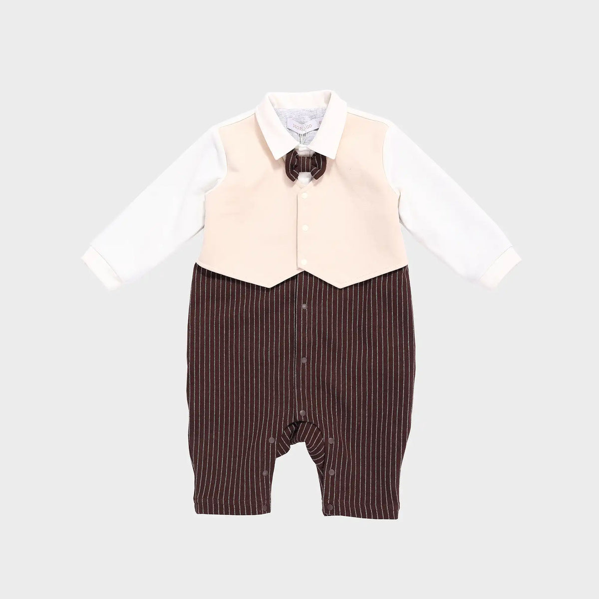 color blocked comfort romper for babies boys image