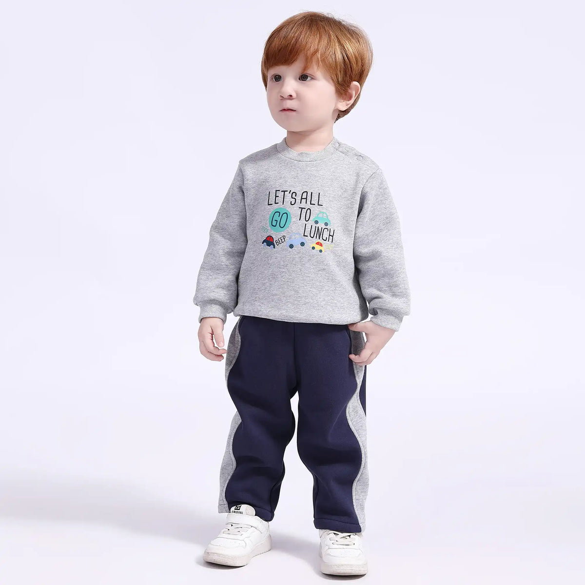 Printed Basic Pullover for Babies Boys Image