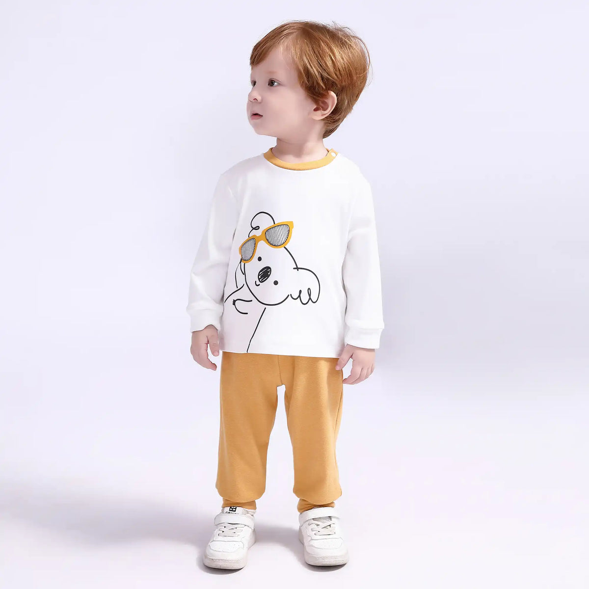 Ankle-Tied Basic Pants for Babies Boys Image