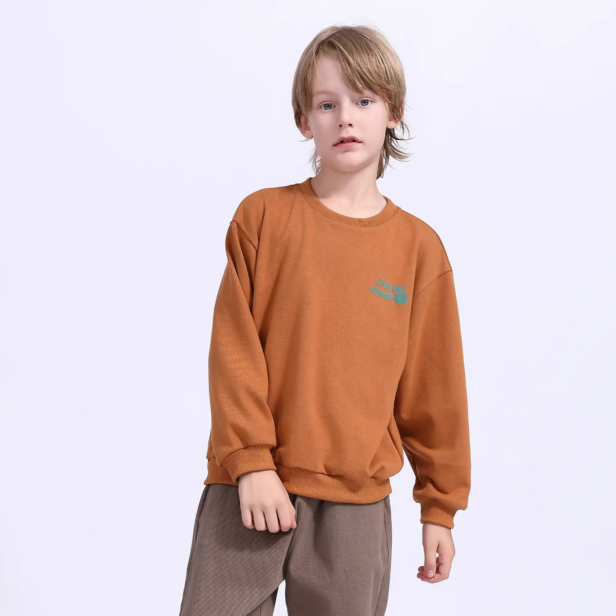 Printed Teenger Pullover For Boys 140 | 8-9Y Brown 140 | 8-9Y,53.5,94,43.5, Image