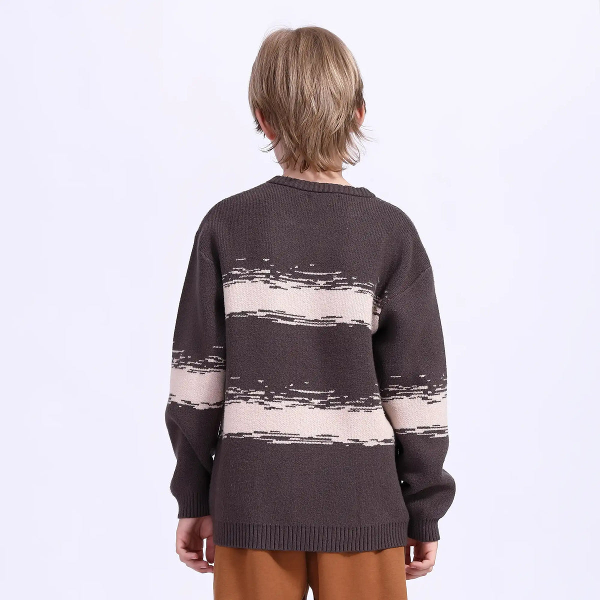 prominent print teenger sweater for boys image