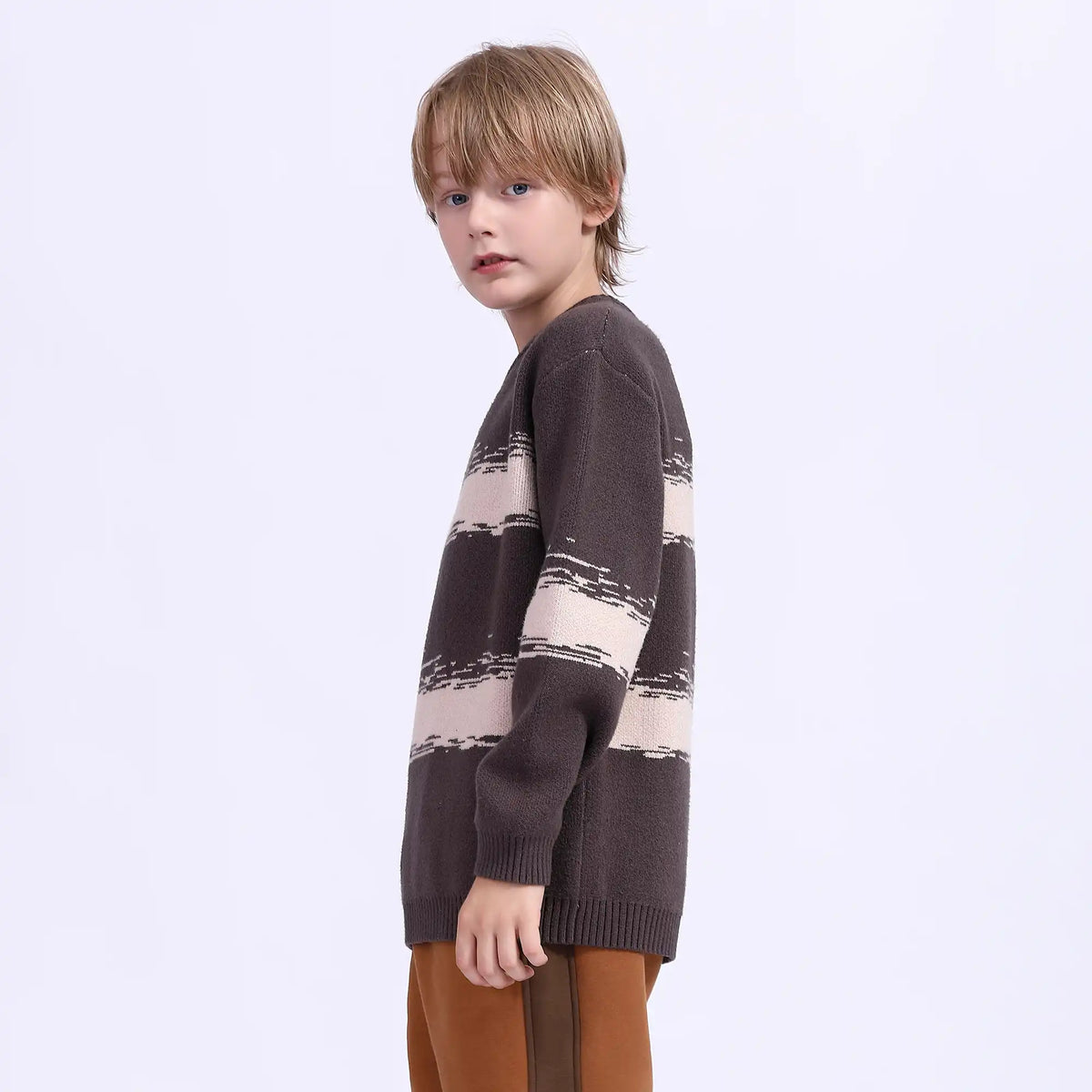 prominent print teenger sweater for boys image