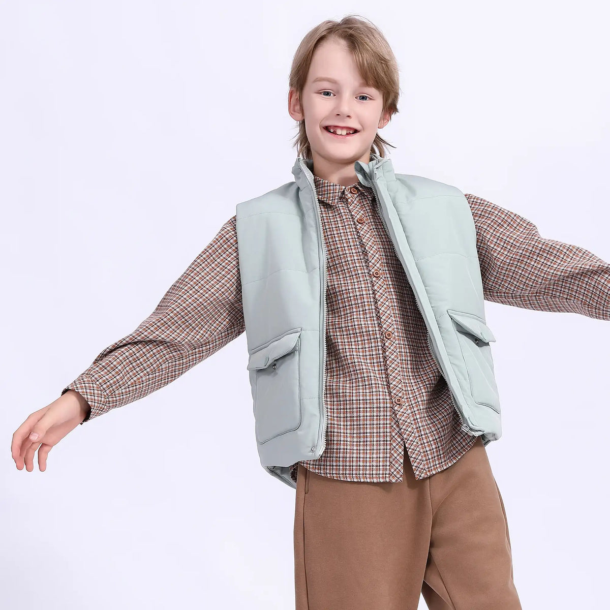 Plain Teenger Waistcoat For Boys 140 | 8-9Y Bean Green 140 | 8-9Y,53,92,, Image