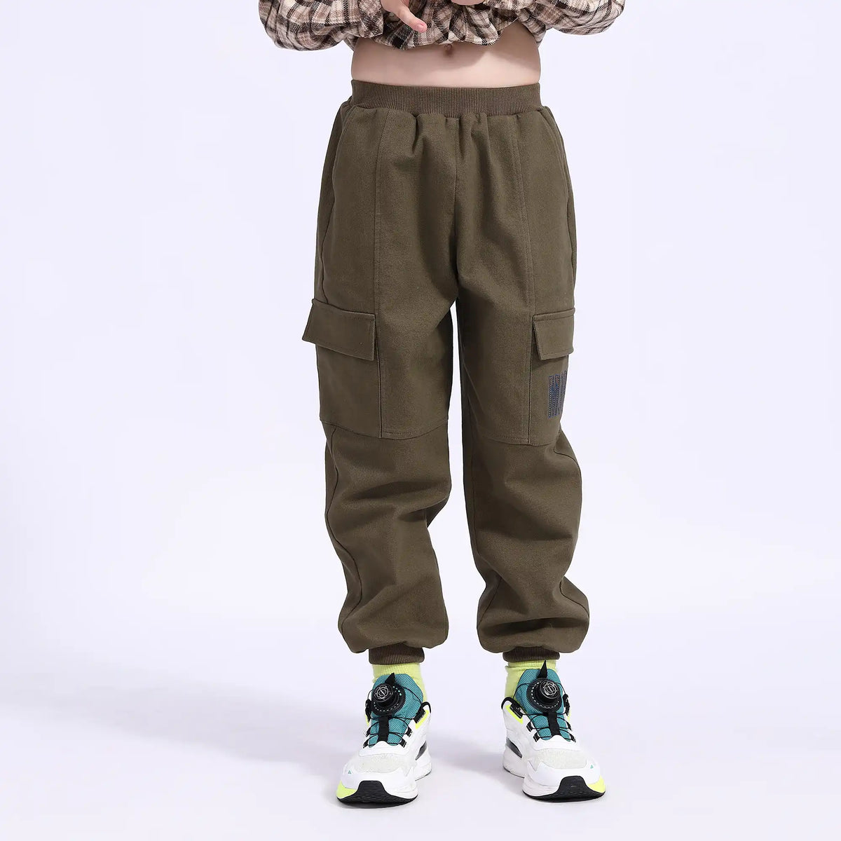 Ankle-Tied Teenger Pants For Boys 140 | 8-9Y Army Green 140 | 8-9Y,81,54,55,98 Image