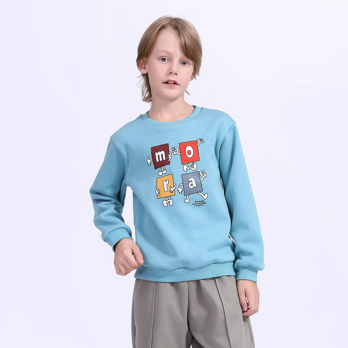 Printed Teenger Pullover For Boys 140 | 8-9Y Light Blue 140 | 8-9Y,53.5,84,46, Image