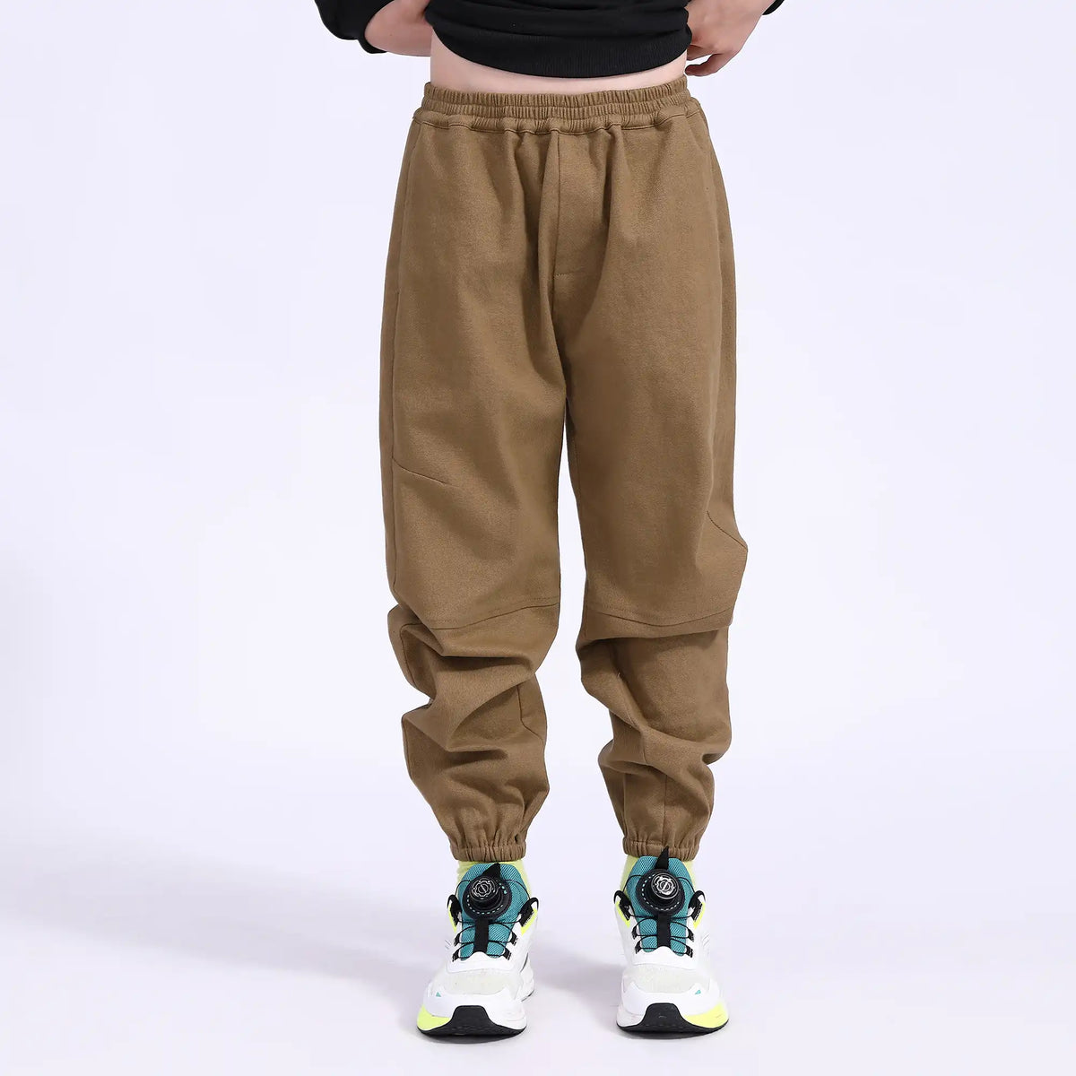 Ankle-Tied Teenger Pants For Boys 140 | 8-9Y Dark Khaki 140 | 8-9Y,81,54,55,96 Image