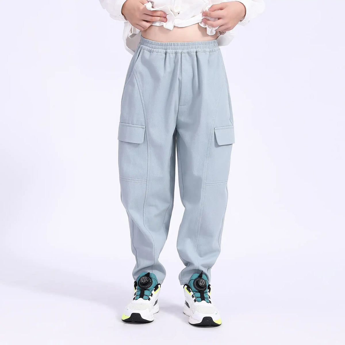 Harem Teenger Pants For Boys 140 | 8-9Y Gray Green 140 | 8-9Y,81,54,55,98 Image