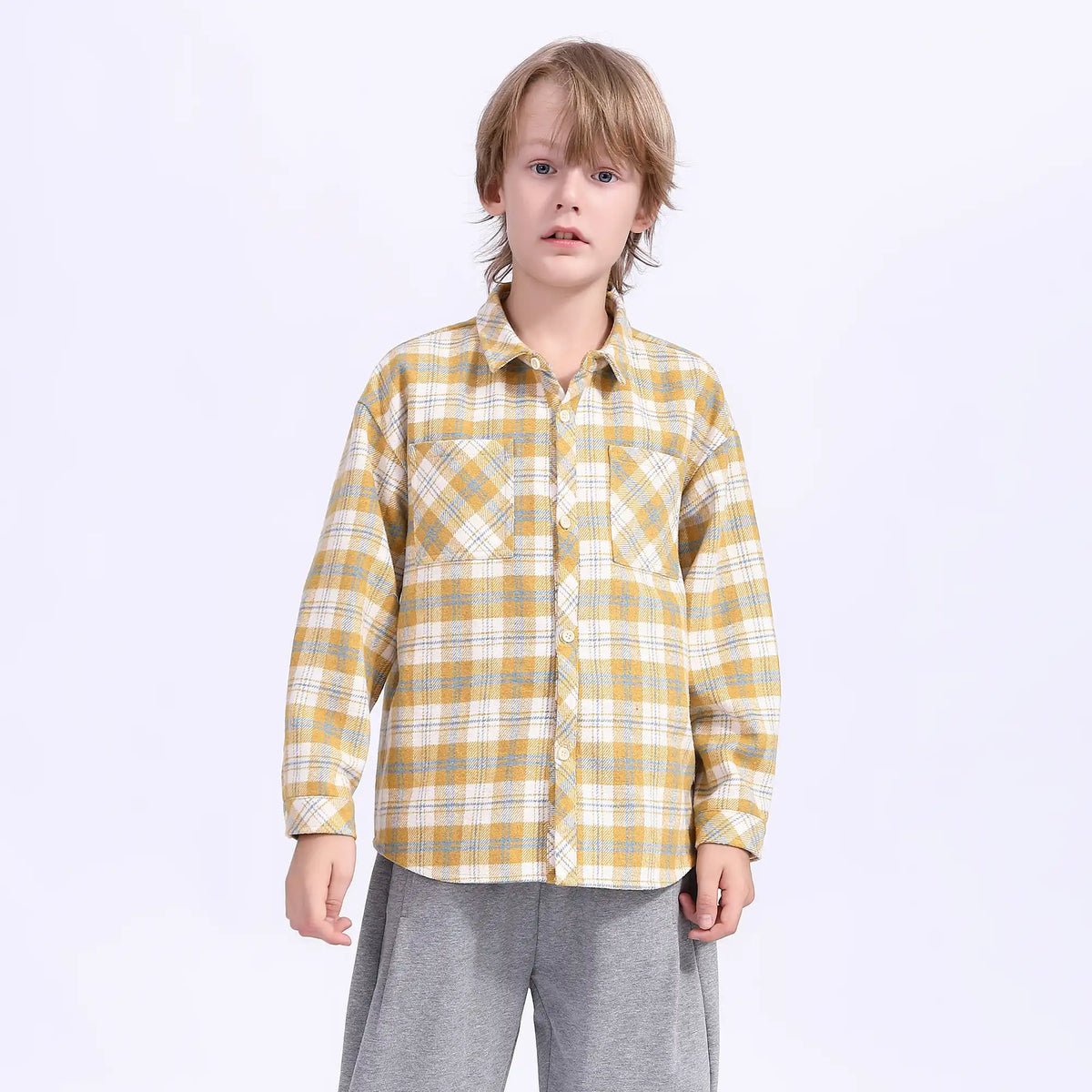 checked teenger shirt for boys image