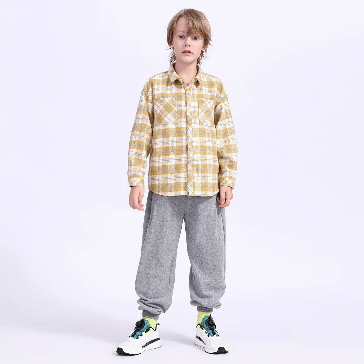 checked teenger shirt for boys image