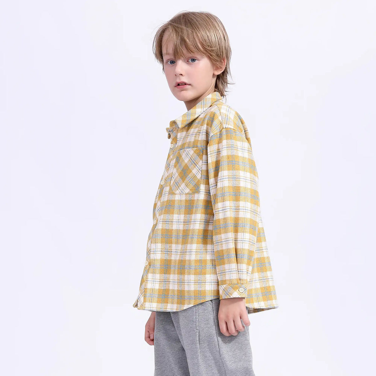 checked teenger shirt for boys image