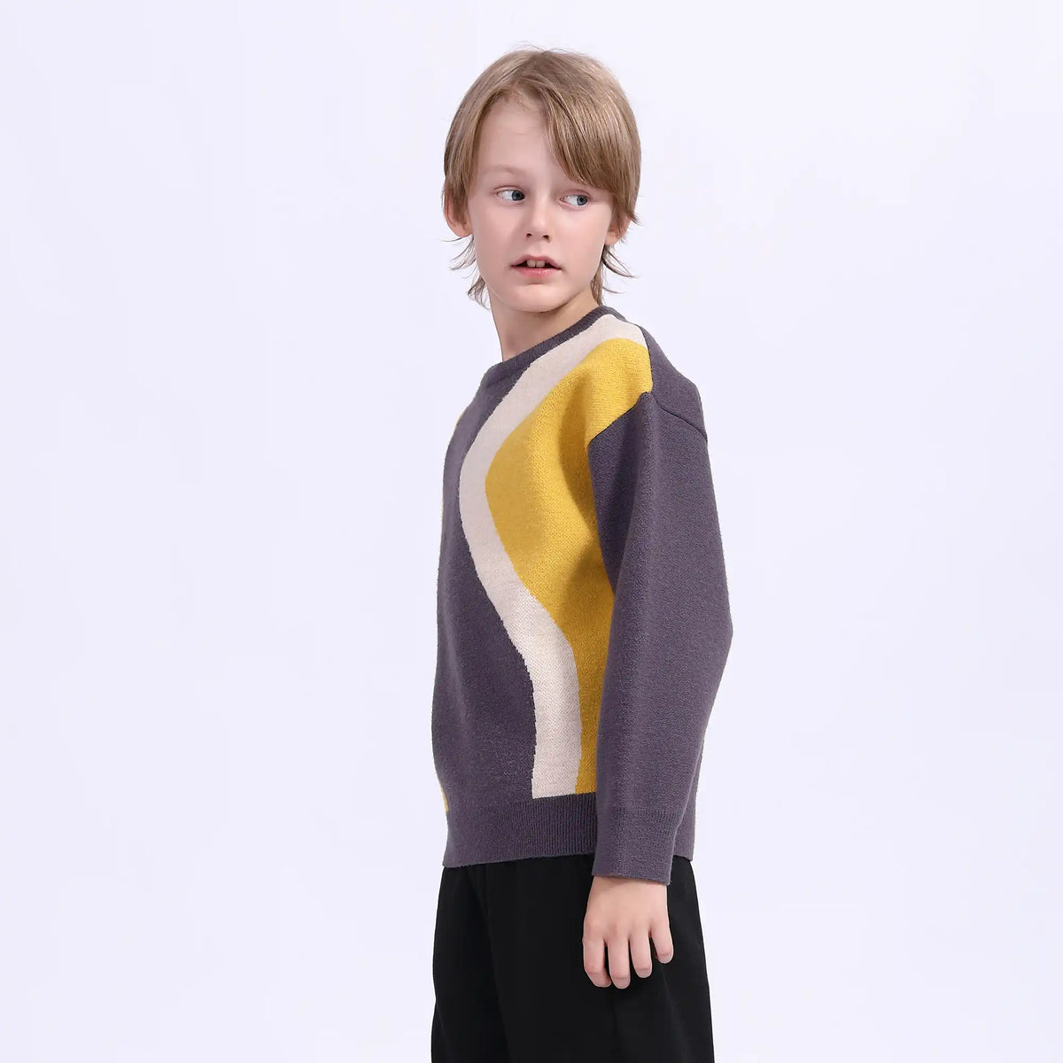 color blocked teenger sweater for boys image